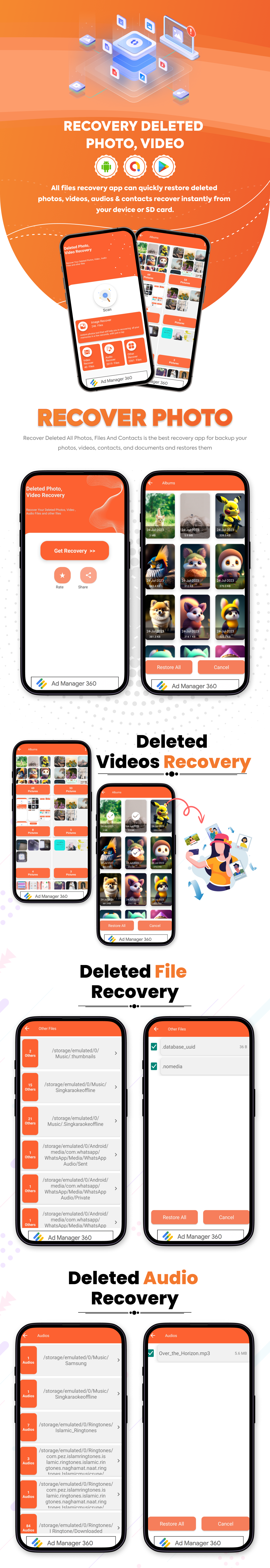Recovery Deleted Photo,Videos - Restore All Deleted Files - Deleted Data Recovery Tool App - 1